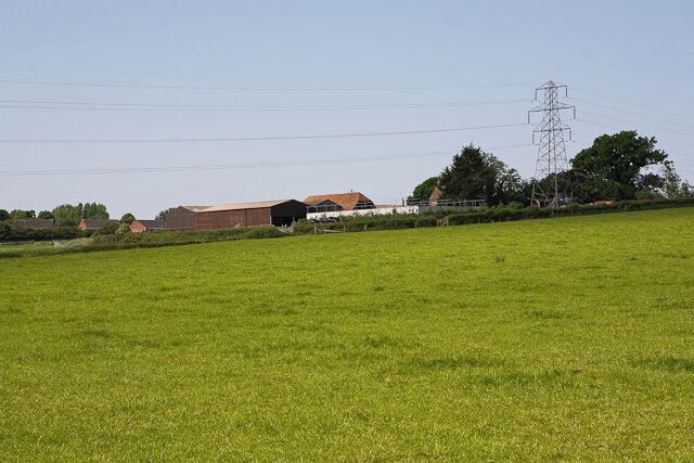 Uplands Farm Seen from footpath at railway line.