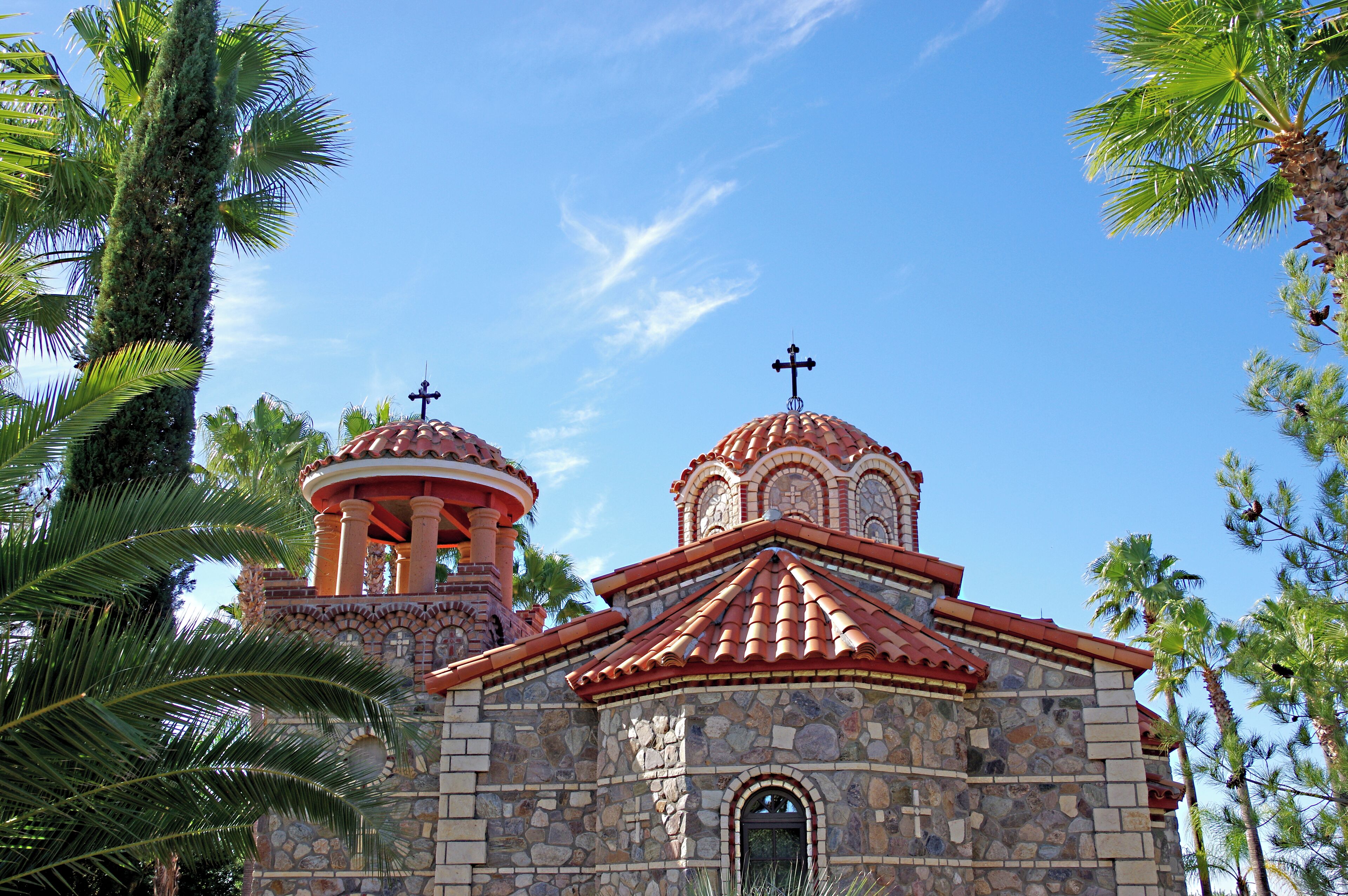 The monastery has 7 different chapels and beautiful grounds to walk through and enjoy.  It just so happens that it is surrounded by desert so it is truely an oasis.