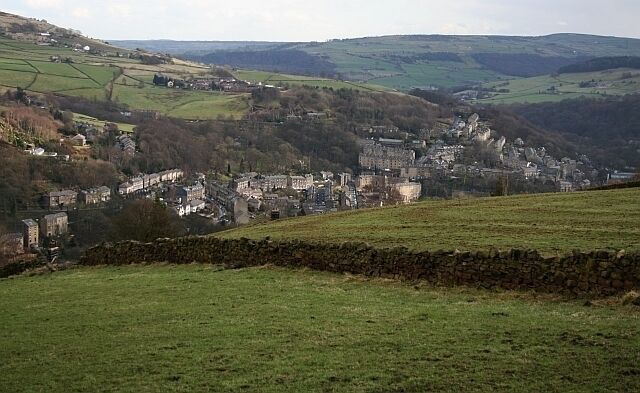 View From Cross Hill The view SE from north of Heptonstall.
