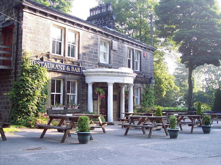 The Hinchliffe public house, Cragg Vale. Looking NE. The Calderdale Way runs past here.