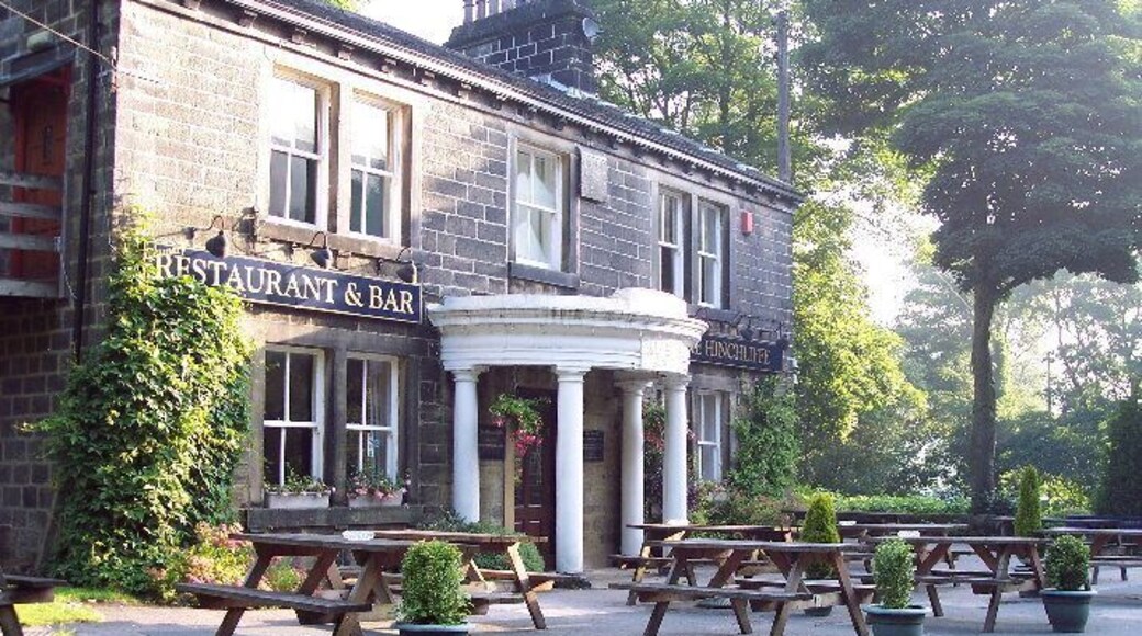 The Hinchliffe public house, Cragg Vale. Looking NE. The Calderdale Way runs past here.