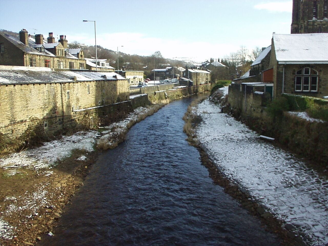 River Calder at Mytholmroyd Looking east from the bridge