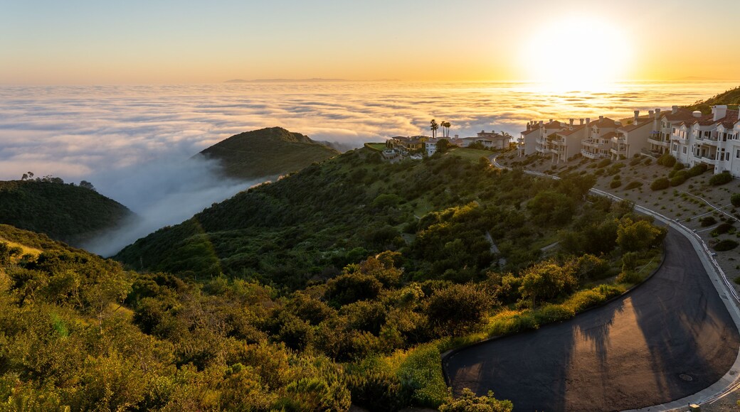 sunset over the clouds catalina laguna beach california