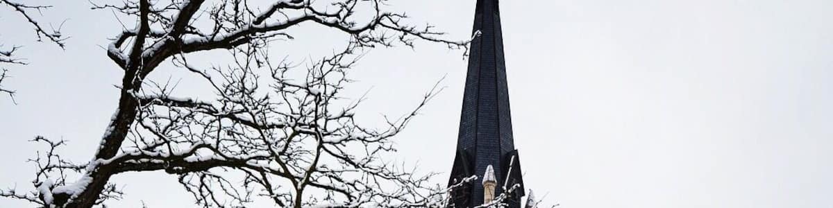April snow in downtown Cambridge Ontario