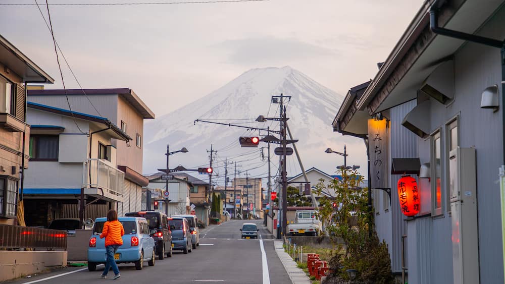 Fujiyoshida which includes mountains
