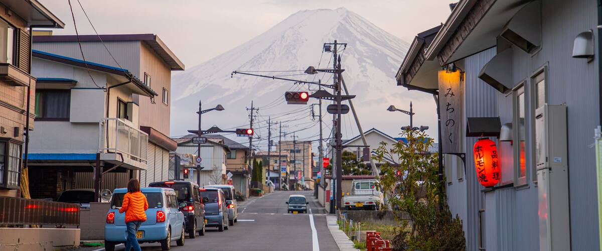 Fujiyoshida which includes mountains