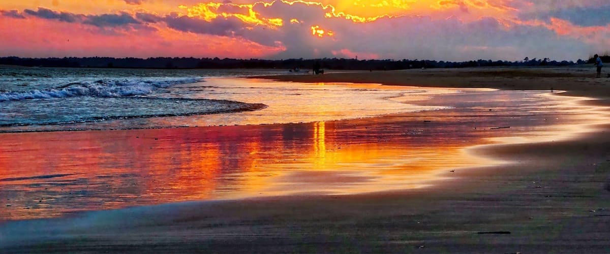 Sunset at the south end of Wrightsville beach