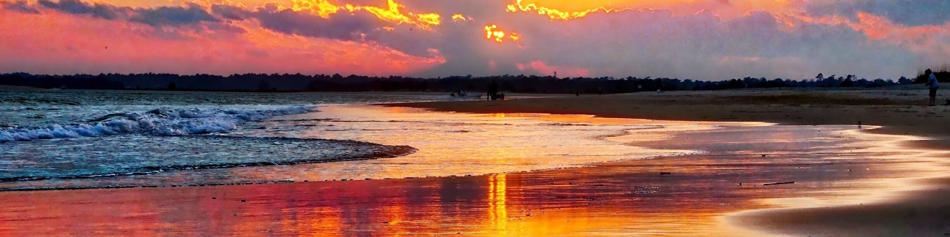 Sunset at the south end of Wrightsville beach