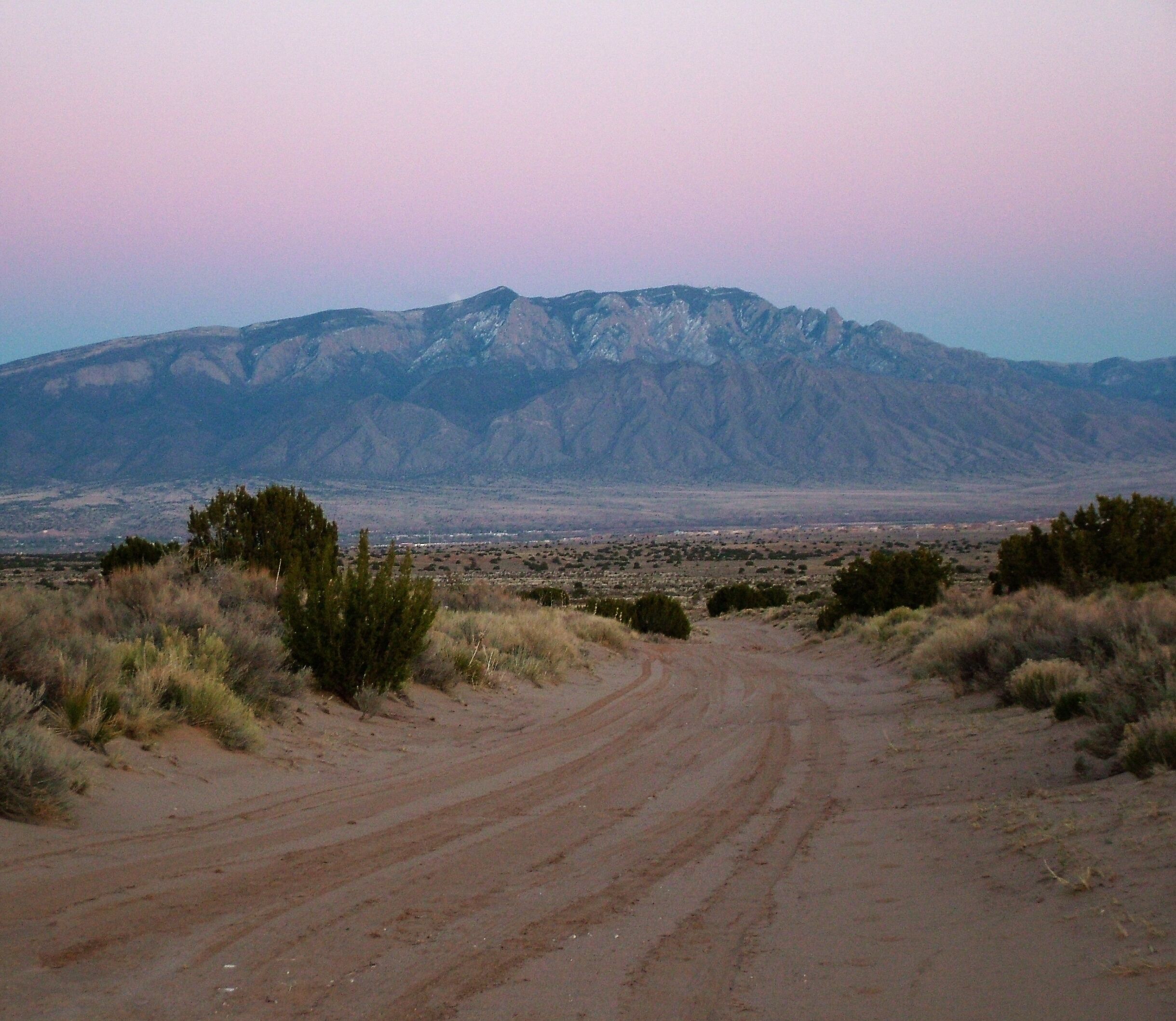 Mountains with road. Rio Rancho, New Mexico