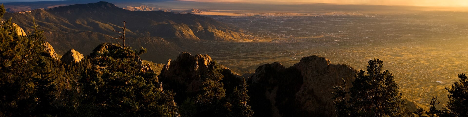Stunning Vista of Albuquerque at Sunset, from the Sandia Peak