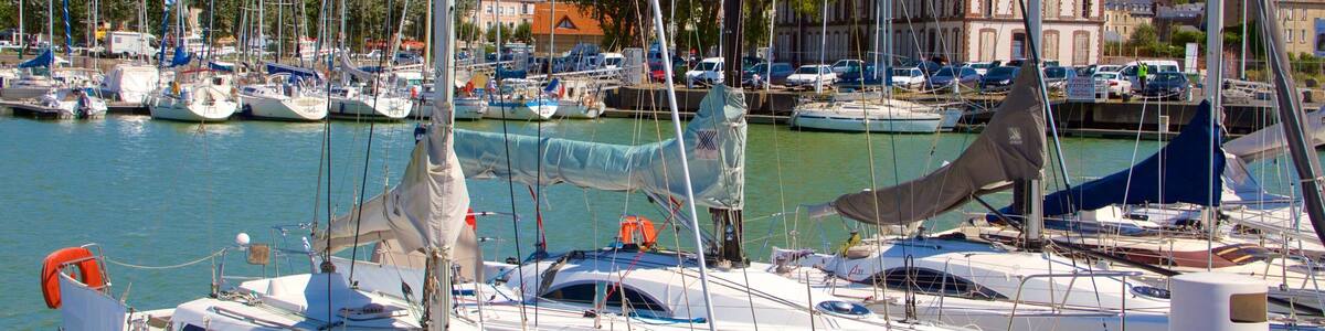 Deauville featuring a marina