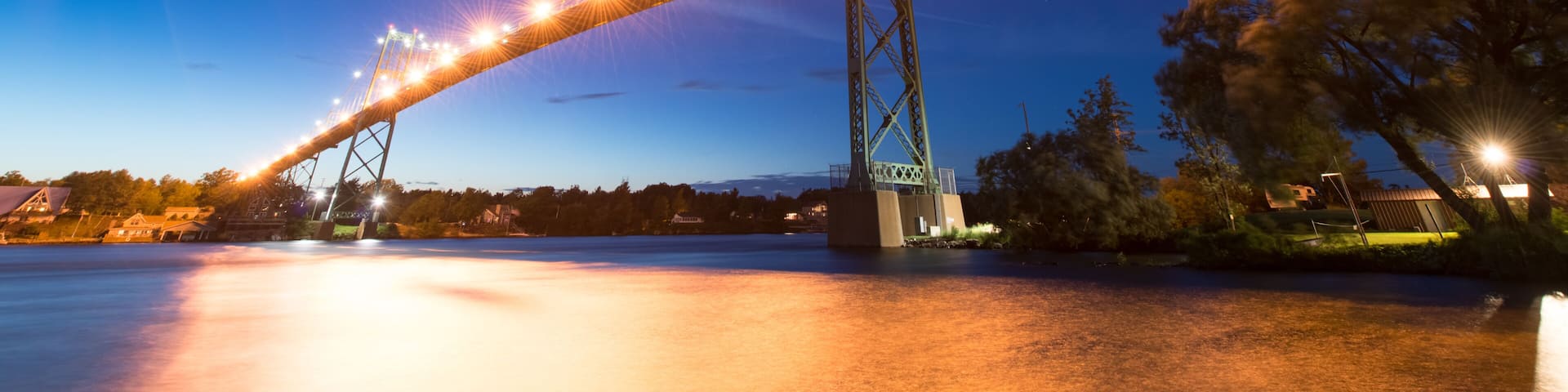 Thousand Islands Bridge at Night