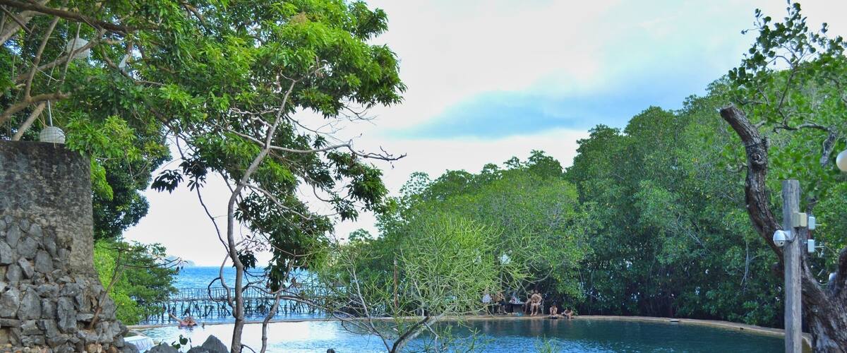 Salt water hot spring in Coron