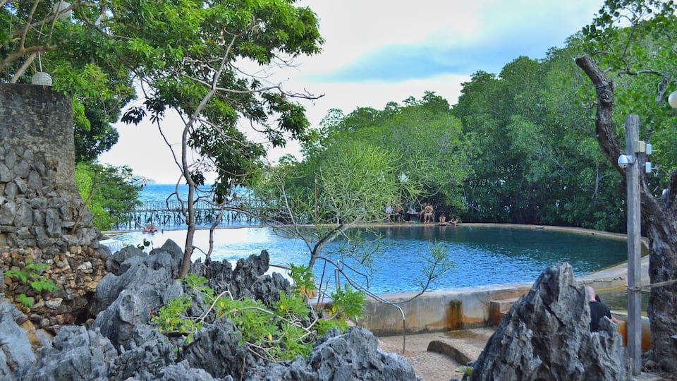Salt water hot spring in Coron