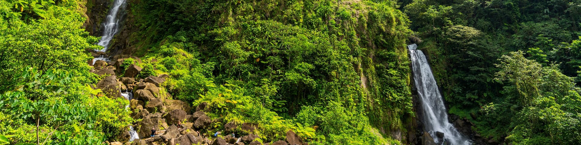 Dominica, Trafalgar Falls - 7 February 2024 - The spectacular Trafalgar Falls in Dominica