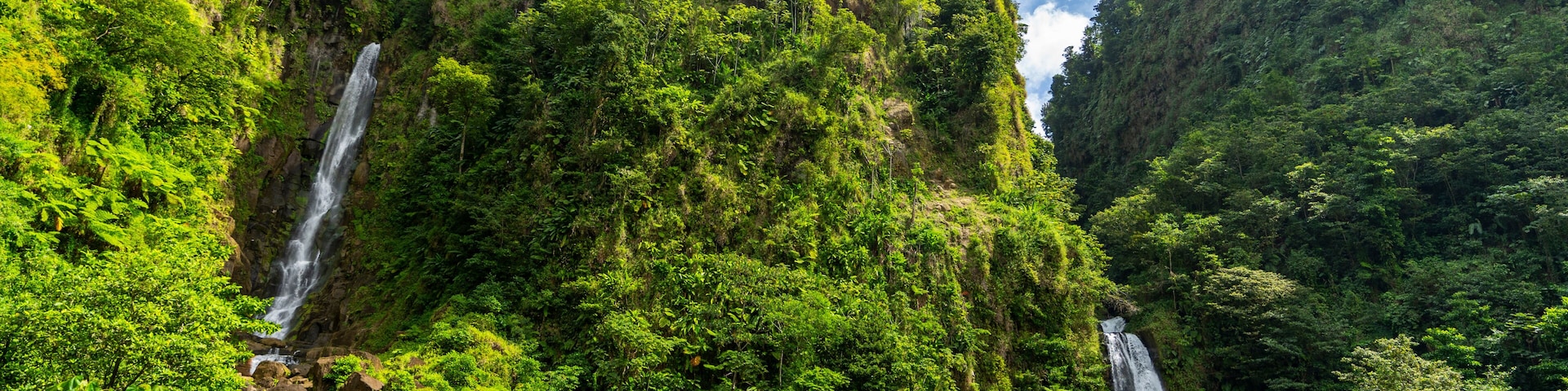 Dominica, Trafalgar Falls - 7 February 2024 - The spectacular Trafalgar Falls in Dominica