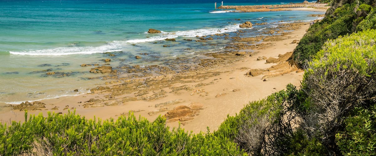 Mallacoota beach in Victoria, Australia, in the summer, Shutterstock ID 1158777556, Purchase Order: -