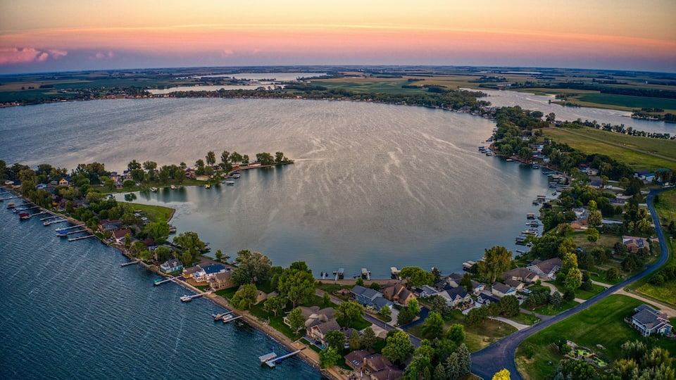 Aerial View of Lake Madison, South Dakota