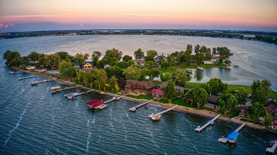 Aerial View of Lake Madison, South Dakota