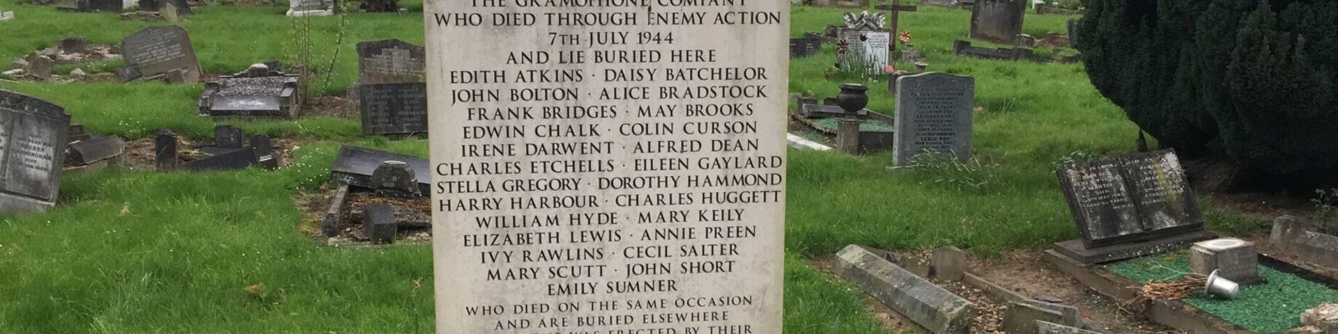 Monument to those who died in a record plant bombing during WWII.