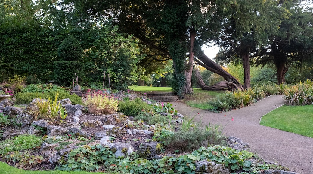 Park outside the walled garden at Eastcote House Gardens, photographed in autumn, Eastcote Hillingdon, UK