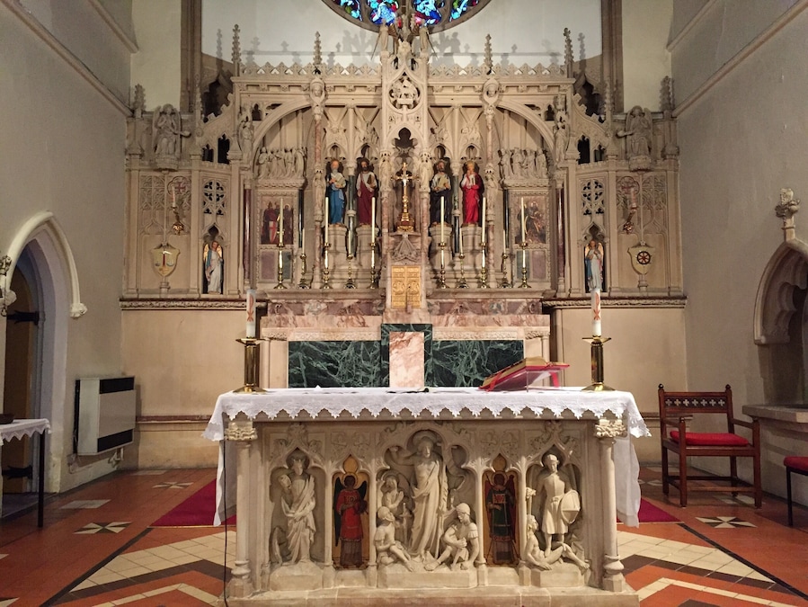The altar at St Catherine Church.