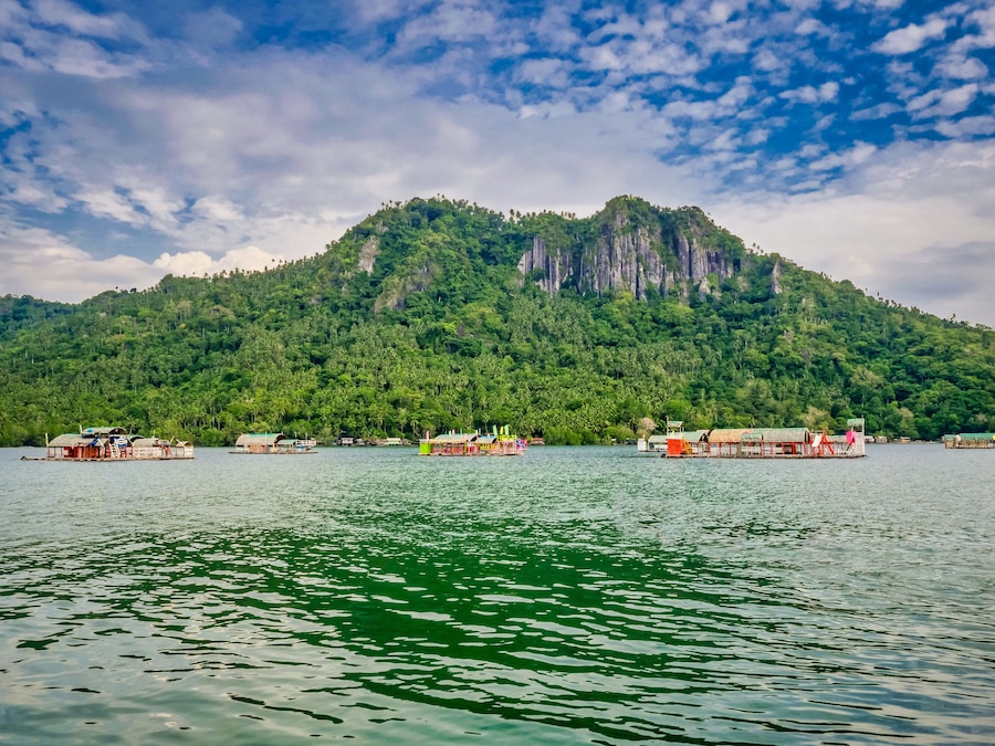 lake and mountains