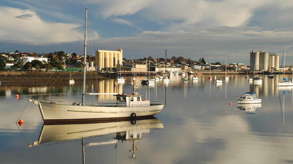 Devonport featuring a bay or harbour and boating