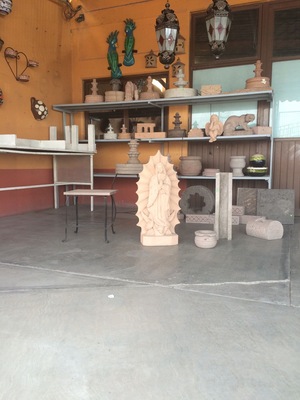 A virgin made of clay inside a handcraft store. When going to Peña de Bernal, make sure you stop by and have lunch in "Barbacoa Santiago" you wont regret it ;)
Find more in >> the HolyList
#outdoors #religion #devotion #tradition #travel #troveon #mexico #virgin #altar