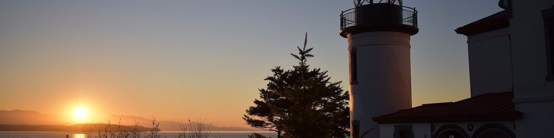 Admiralty Head Lighthouse at sunset. Enjoying clear days before winter!