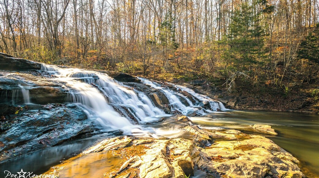 Beautiful waterfalls and the place is very nice and quiet . good place to play in the water.