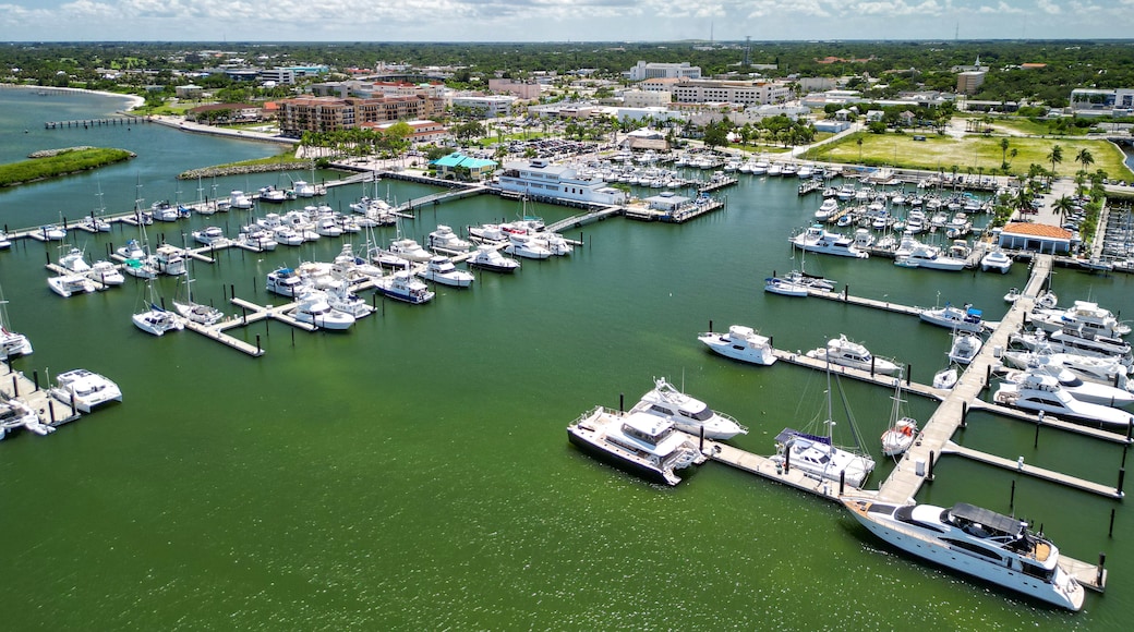 Downtown Fort pierce boat harbor on the Treasure Coast of Florida in St. Lucie County