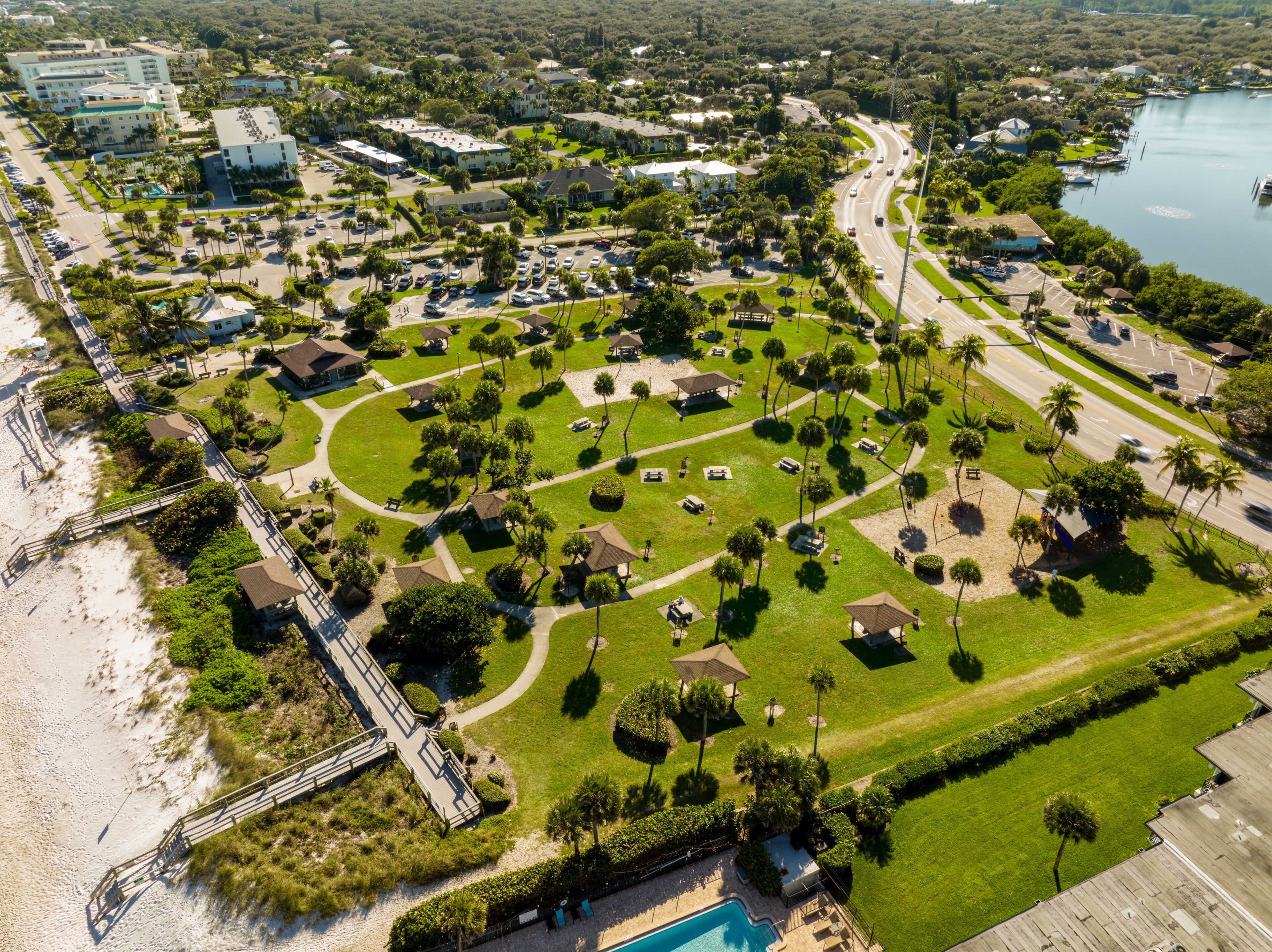 Aerial drone photo Jaycee Park Vero Beach