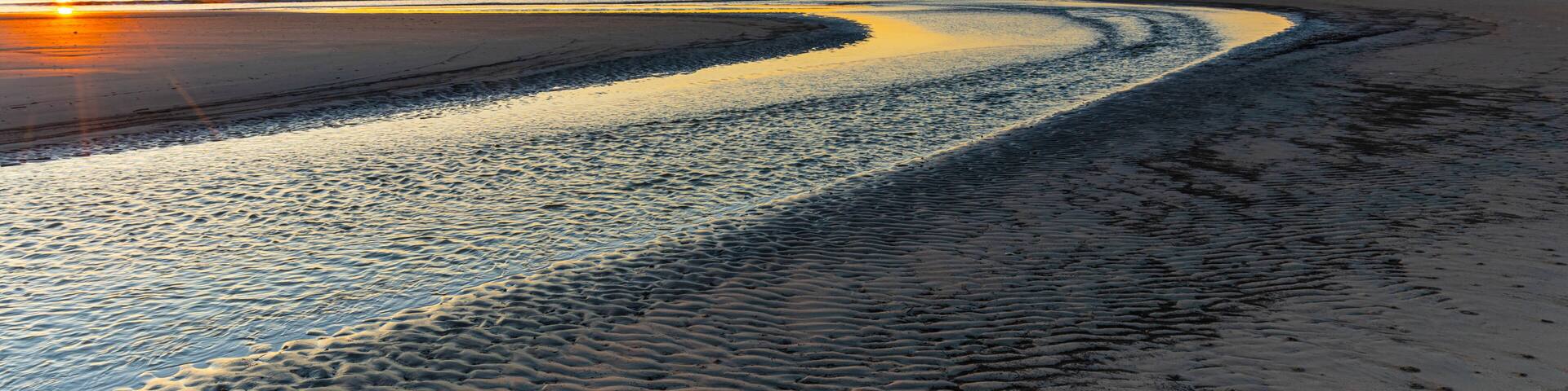 Sunrise Over Tidal Creek on Singleton Beach, Hilton Head, South Carolina, USA