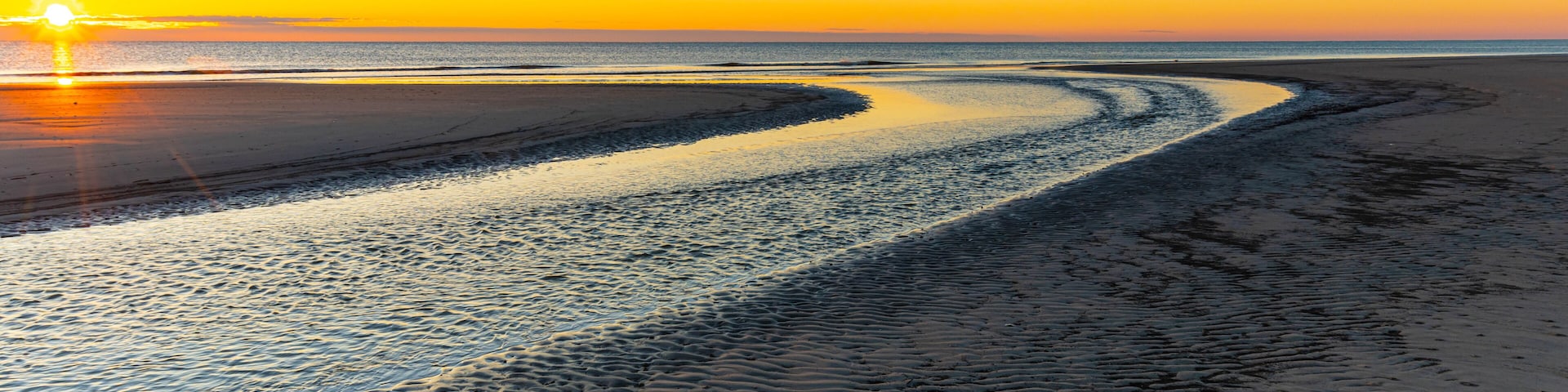 Sunrise Over Tidal Creek on Singleton Beach, Hilton Head, South Carolina, USA