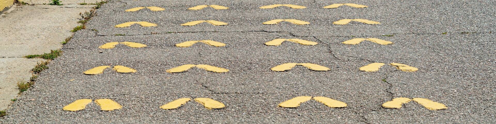 The Yellow Foot Prints at Marine Corps Recruit Depot, Parris Island, South Carolina