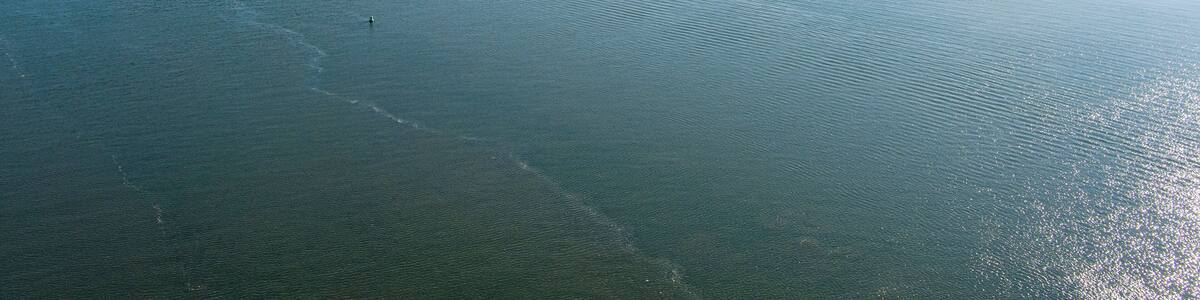 Aerial view of the United States Marine Corp training base, Parris Island in South Carolina