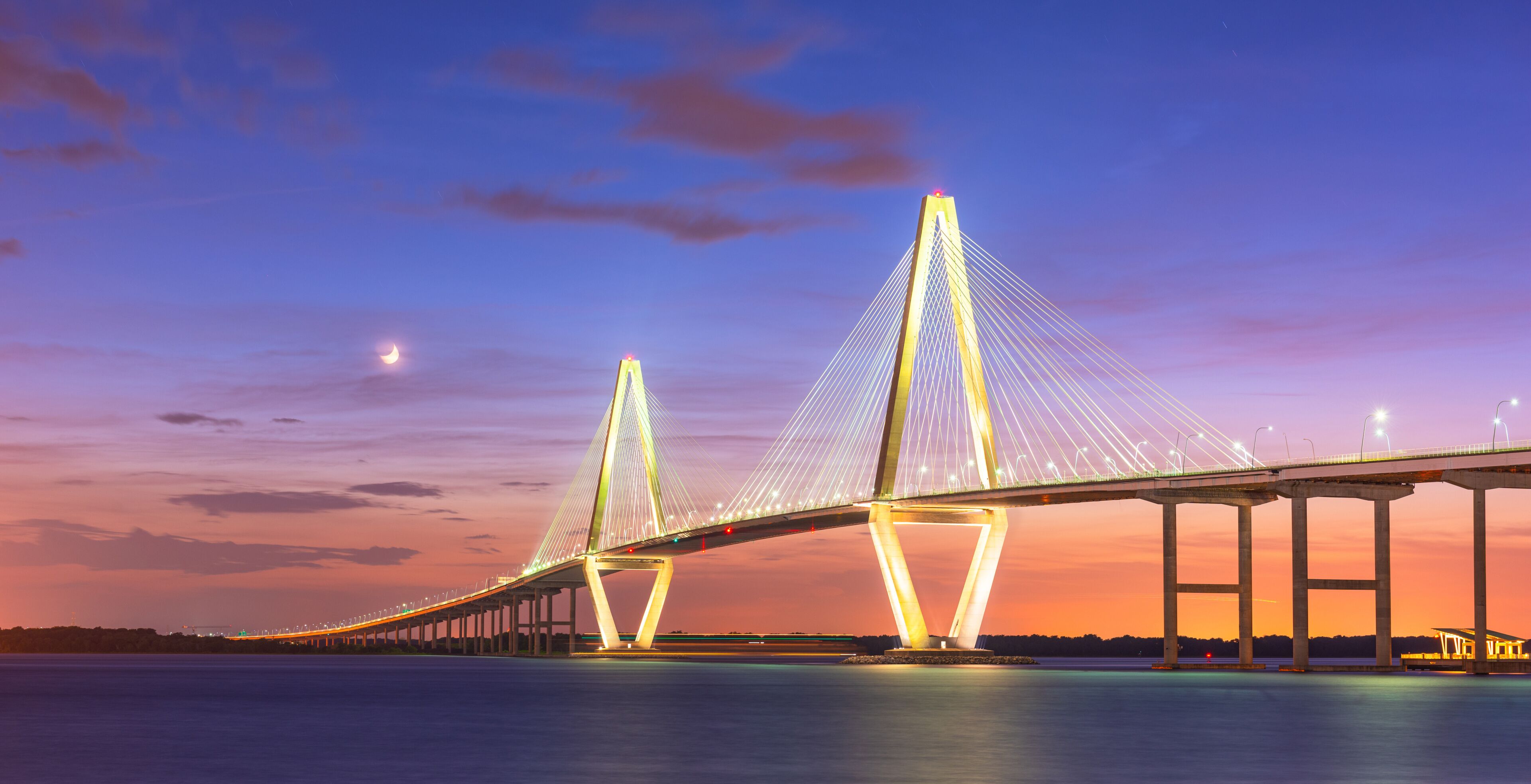 Charleston, South Carolina, USA at Arthur Ravenel Jr. Bridge