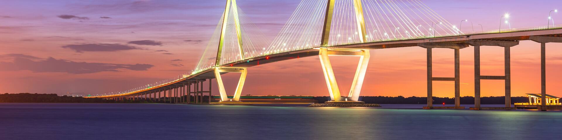 Charleston, South Carolina, USA at Arthur Ravenel Jr. Bridge