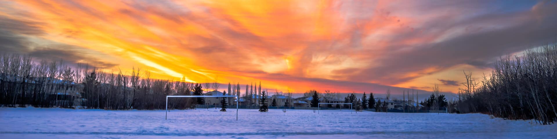 Radial sunset, Edmonton, Alberta
