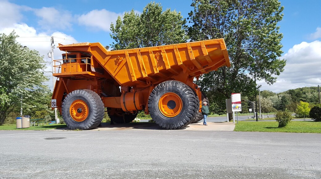 This is a retired ore truck that was used in the Jeffrey Mine in Asbestos in Quebec's Eastern Townships.