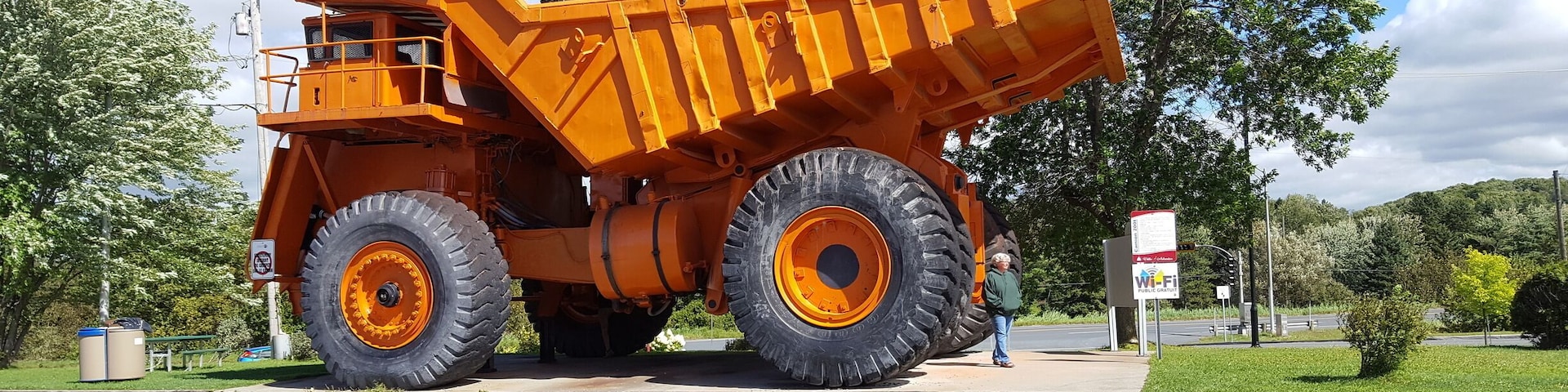 This is a retired ore truck that was used in the Jeffrey Mine in Asbestos in Quebec's Eastern Townships.