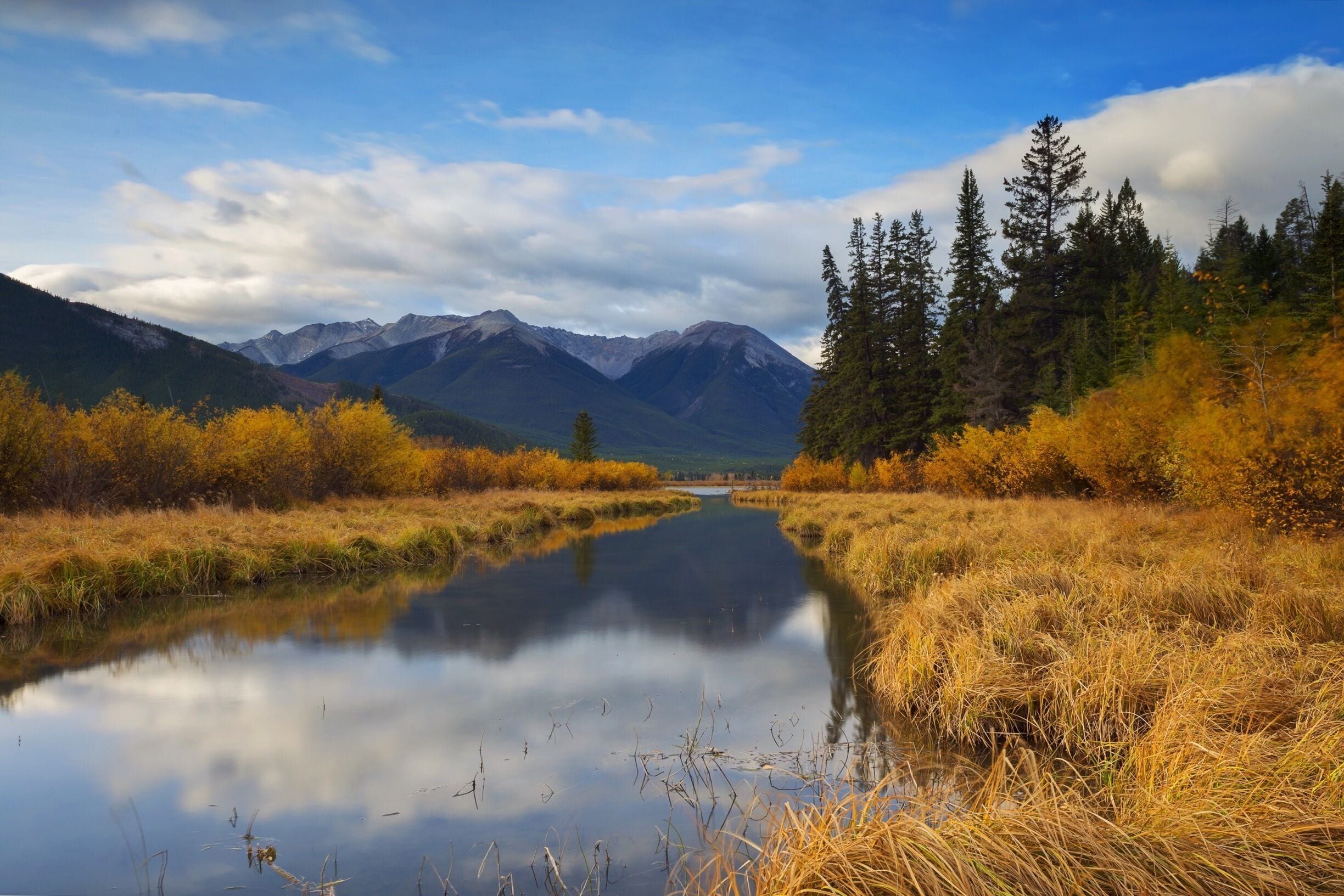 Vermillion Lakes in Banff is a great spot for some shots or to just enjoy the view. 