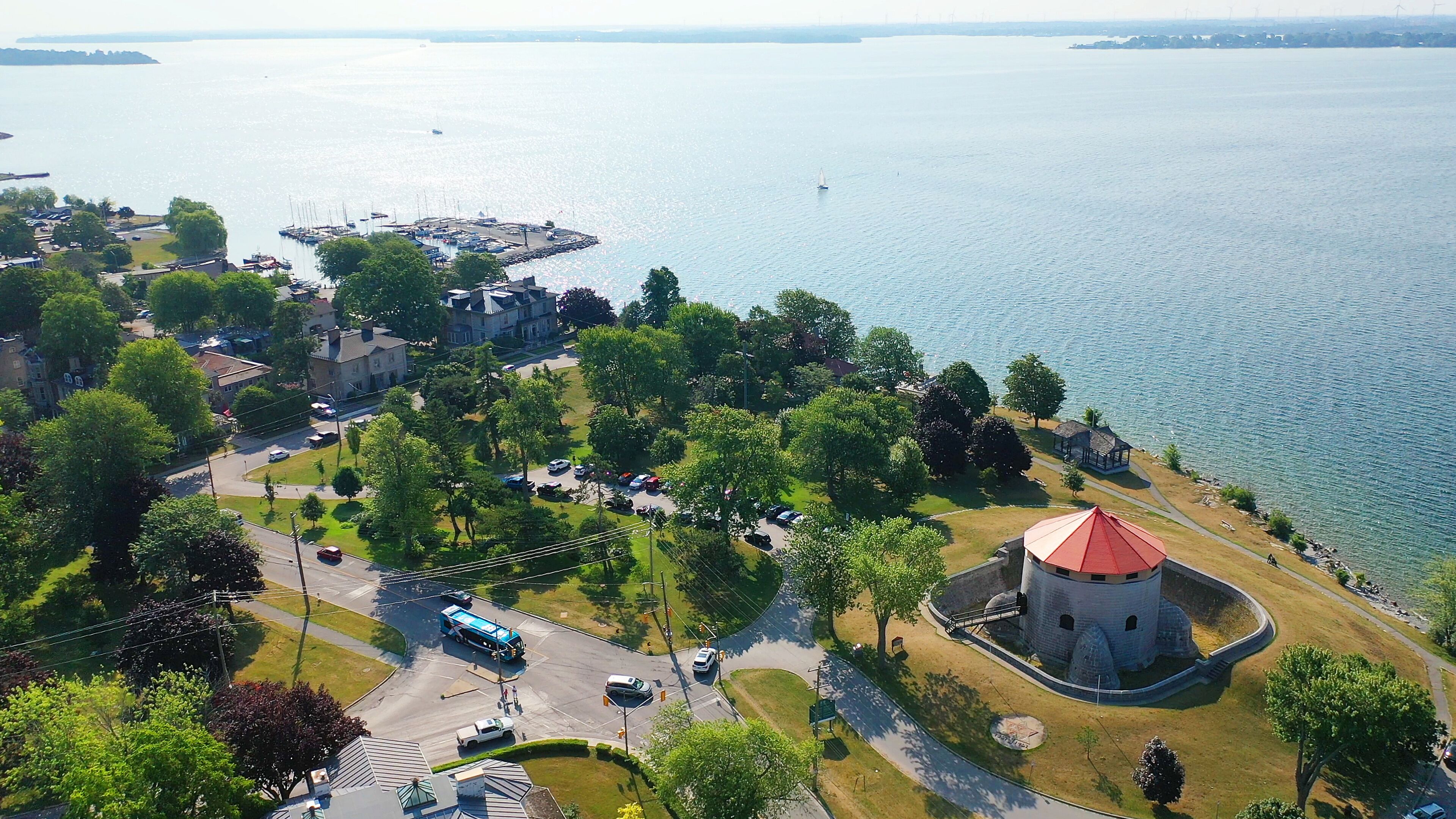 Aerial of Cornwall, Ontario, Canada