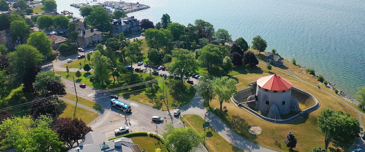 Aerial of Cornwall, Ontario, Canada