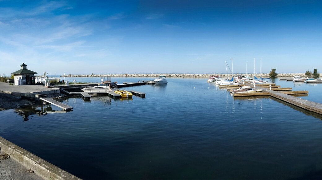 Panoramic view of harbor, River St Lawrence, Ontario, Canada