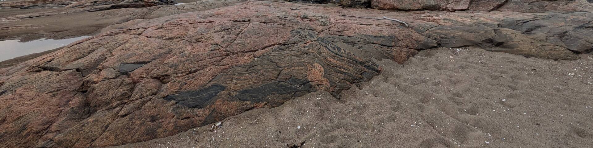 St Lawrence River shore in Forestville, Qc
