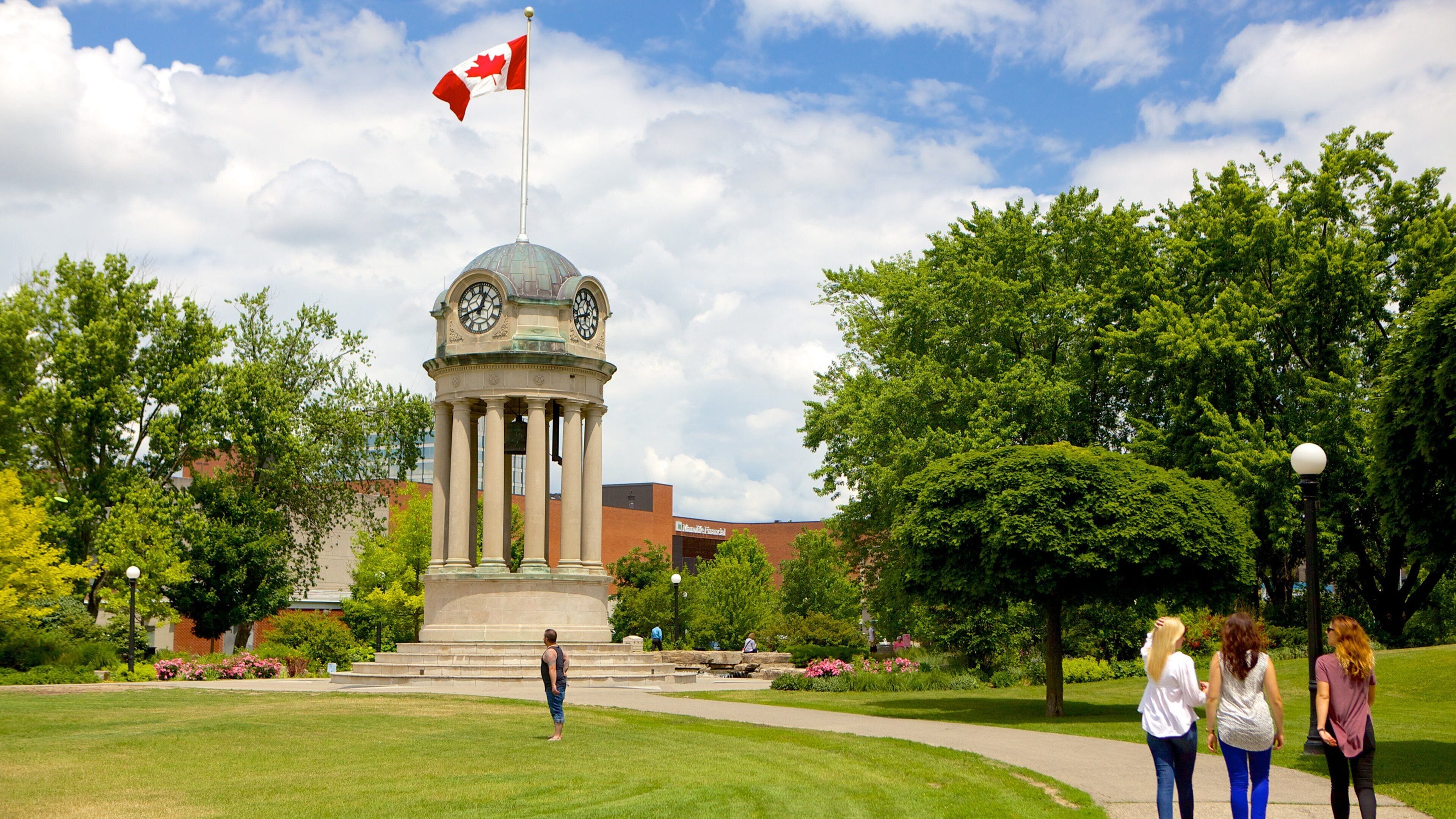 Kitchener featuring a park, a monument and hiking or walking