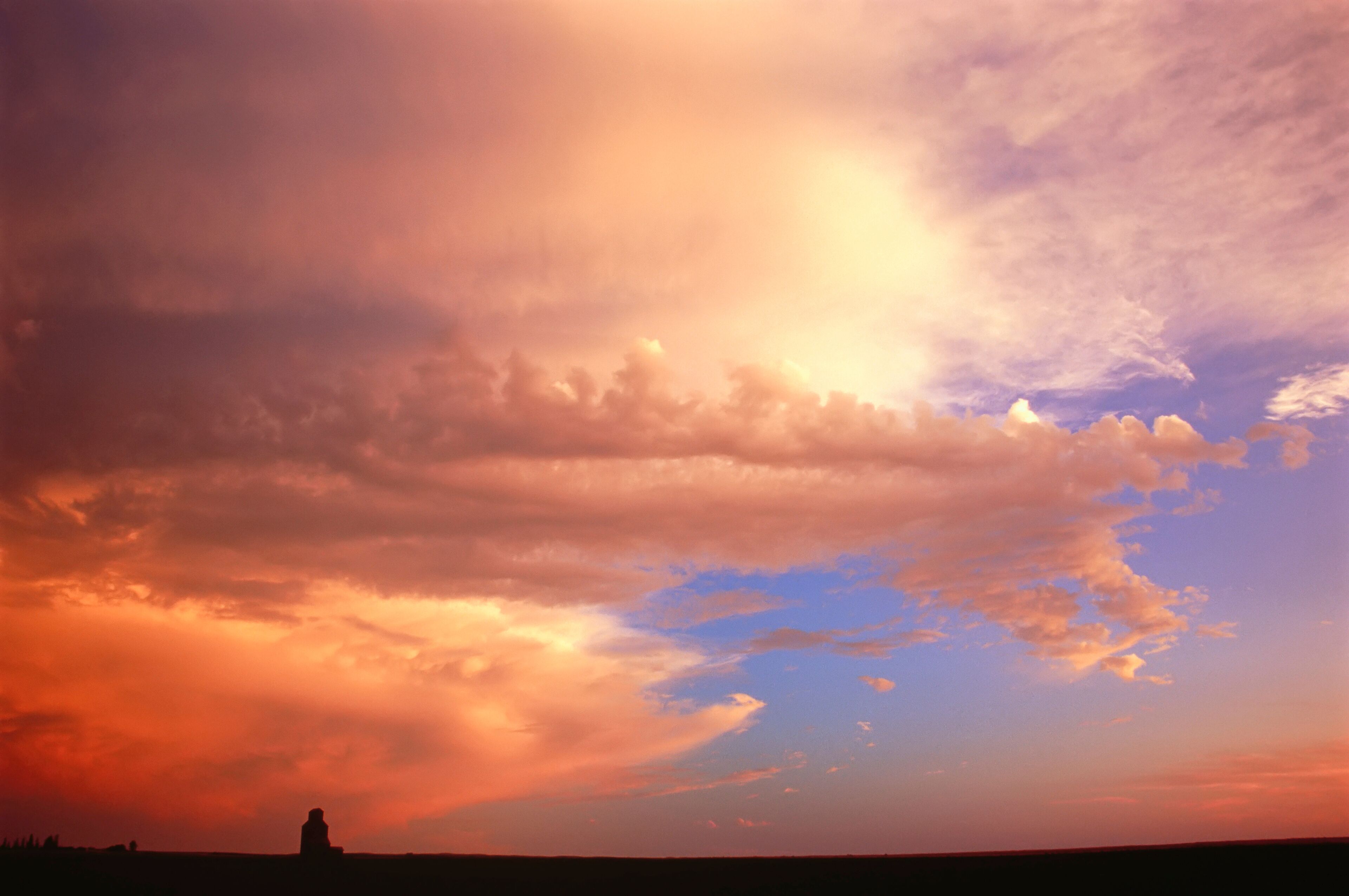 Sunset over Farmland Near Rosetown, Saskatchewan Canada