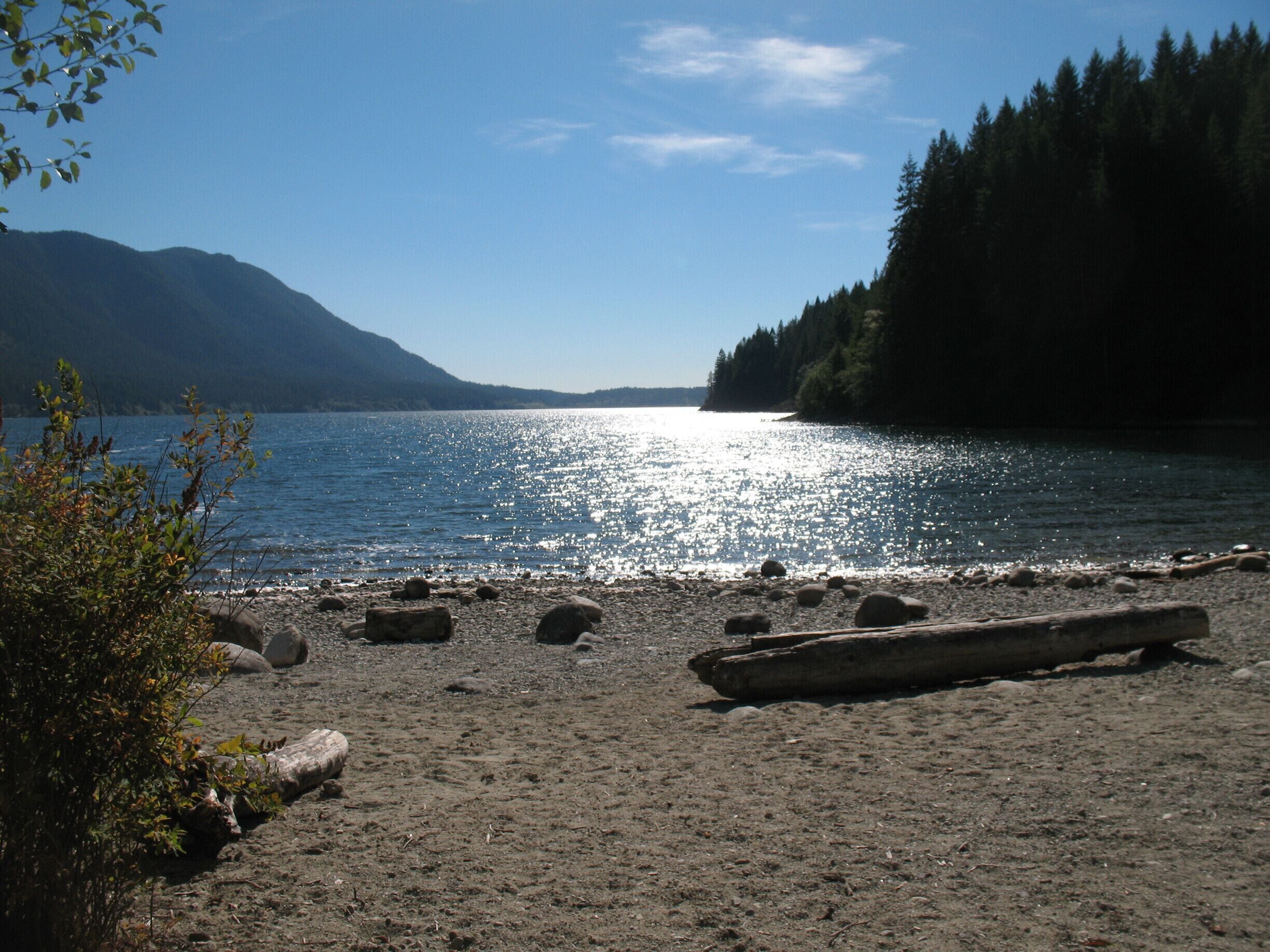 Trail from Gold creek bridge 
south to North Beach